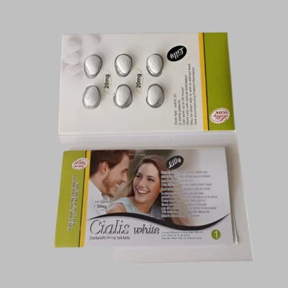 BOOK Cia@lis White  20mg 6 Tablets