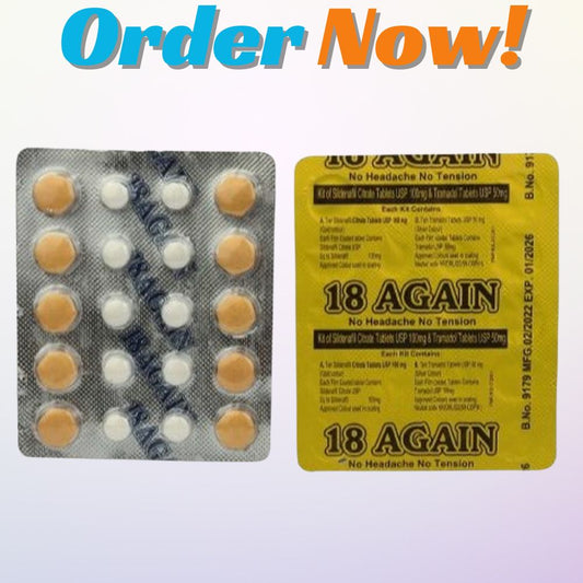 18 AGAIN TABLET امپورٹڈ مردوں کے لئے ٹائمنگ کی گولیاں - Pack of 20